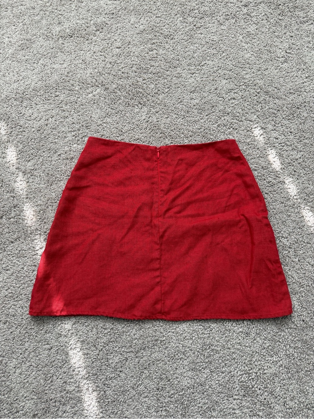 Reformation linen red mini skirt - Picture 4 of 6